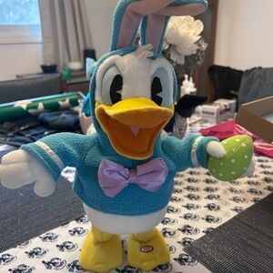 Donald Duck Bunny ears Plush- Talks when foot is pressed. - Easter WORKS